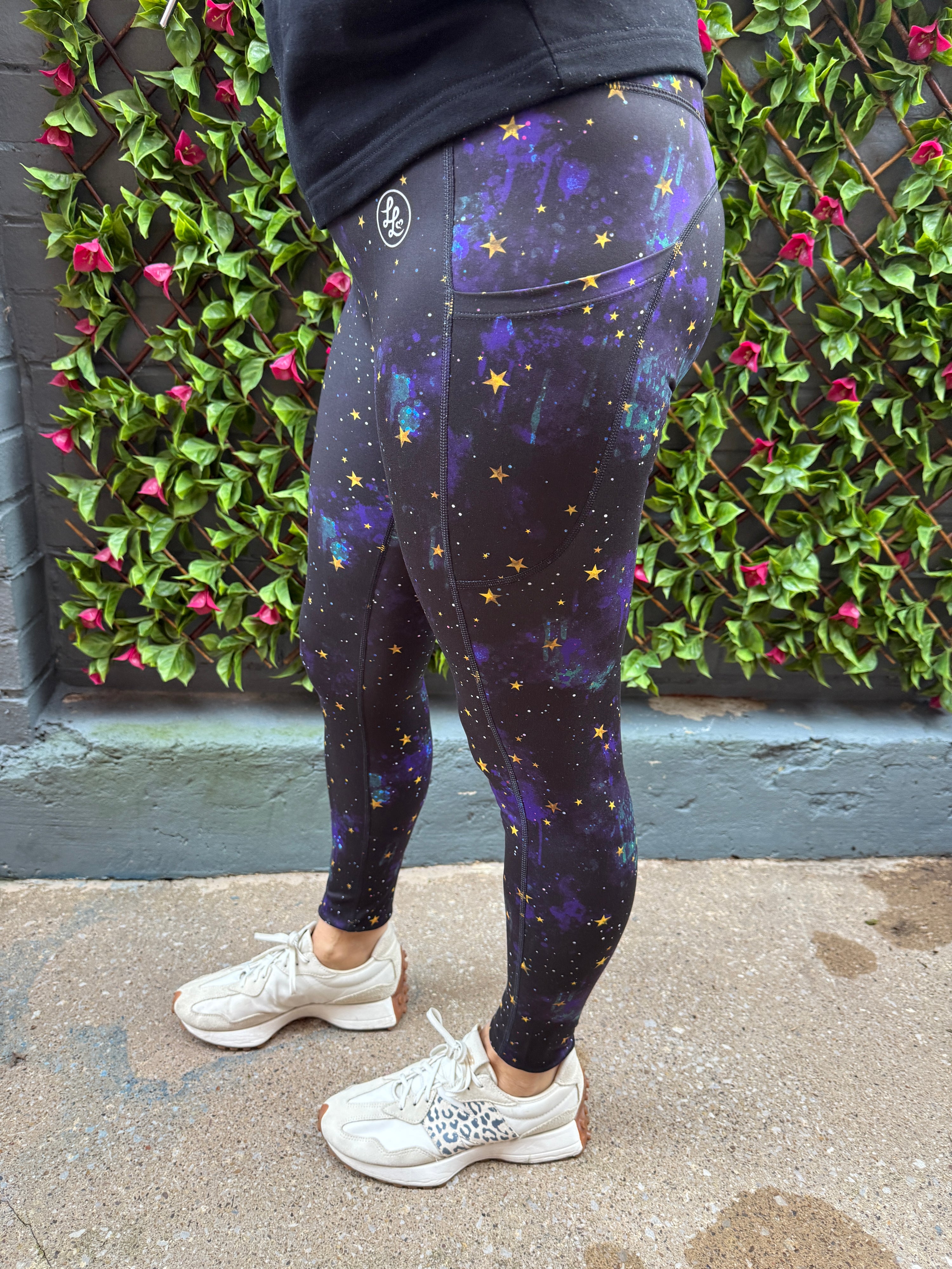 Nebula Tide Side Pocket Recycled Leggings (Made in the UK)