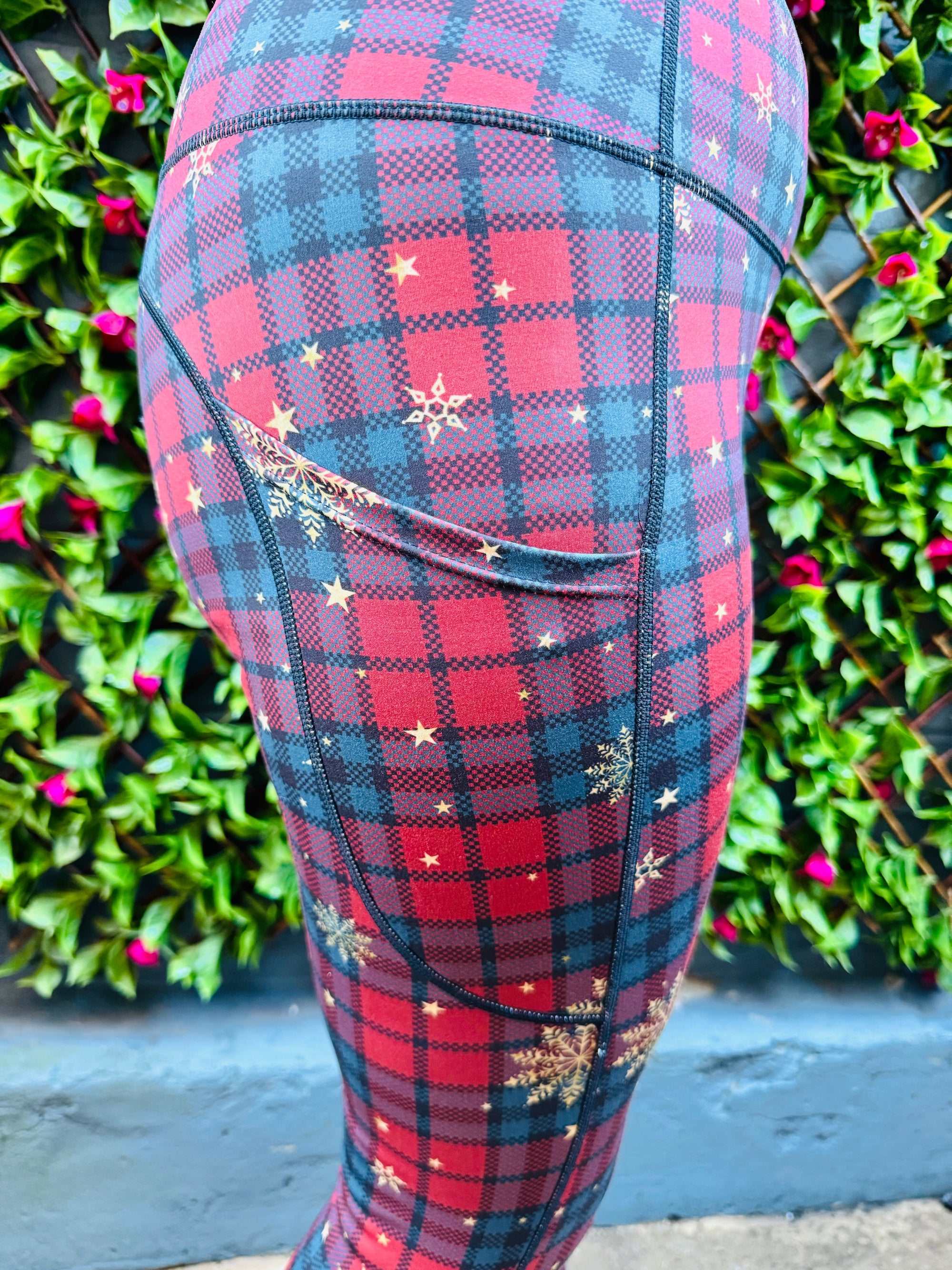 Yuletide Check Side Pocket ACTIVE Leggings