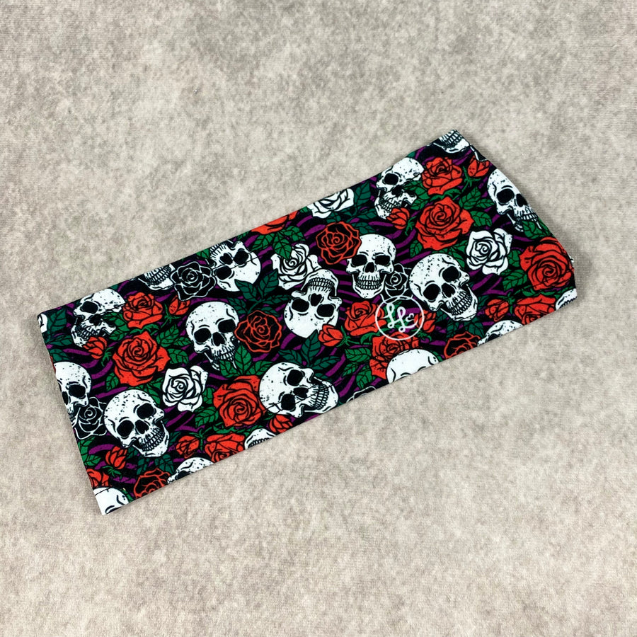 Skulls And Roses Headband