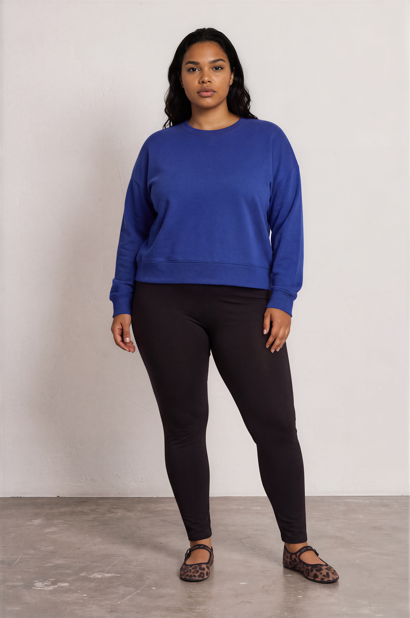 Plain Black Casual Leggings