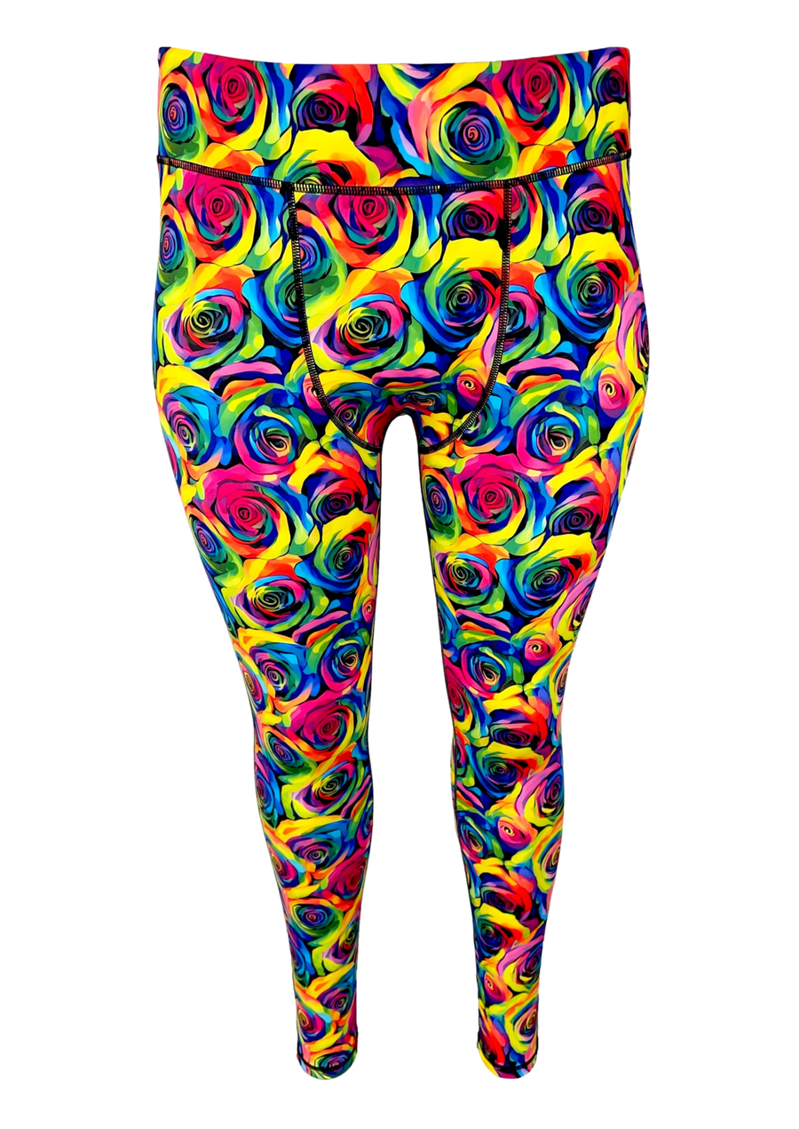 Rainbow Rose ACTIVE Mens Leggings