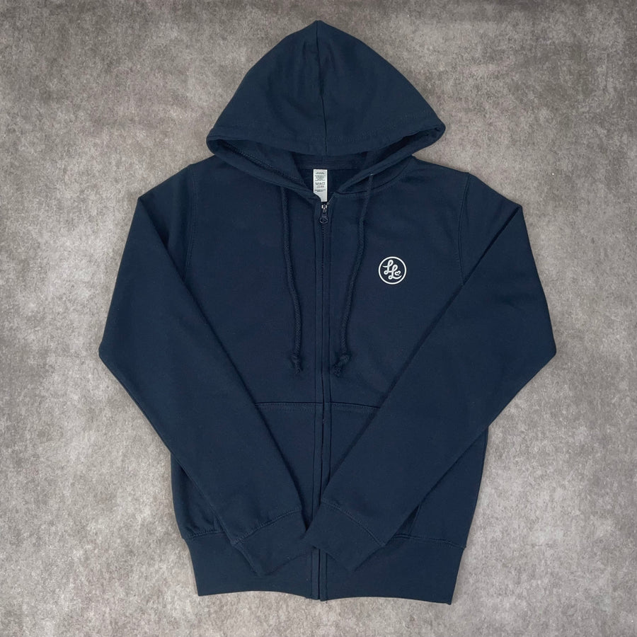 French Navy Zipped Hoodie