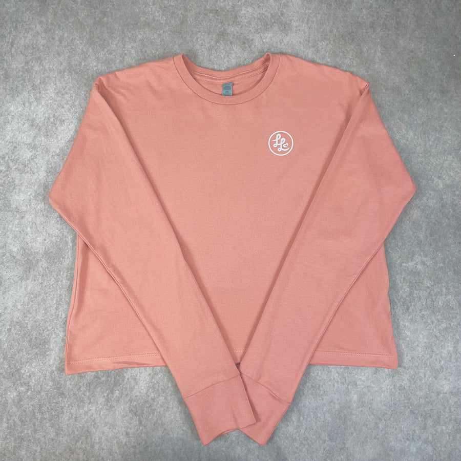 Desert Pink Long Sleeved Cropped T-Shirt