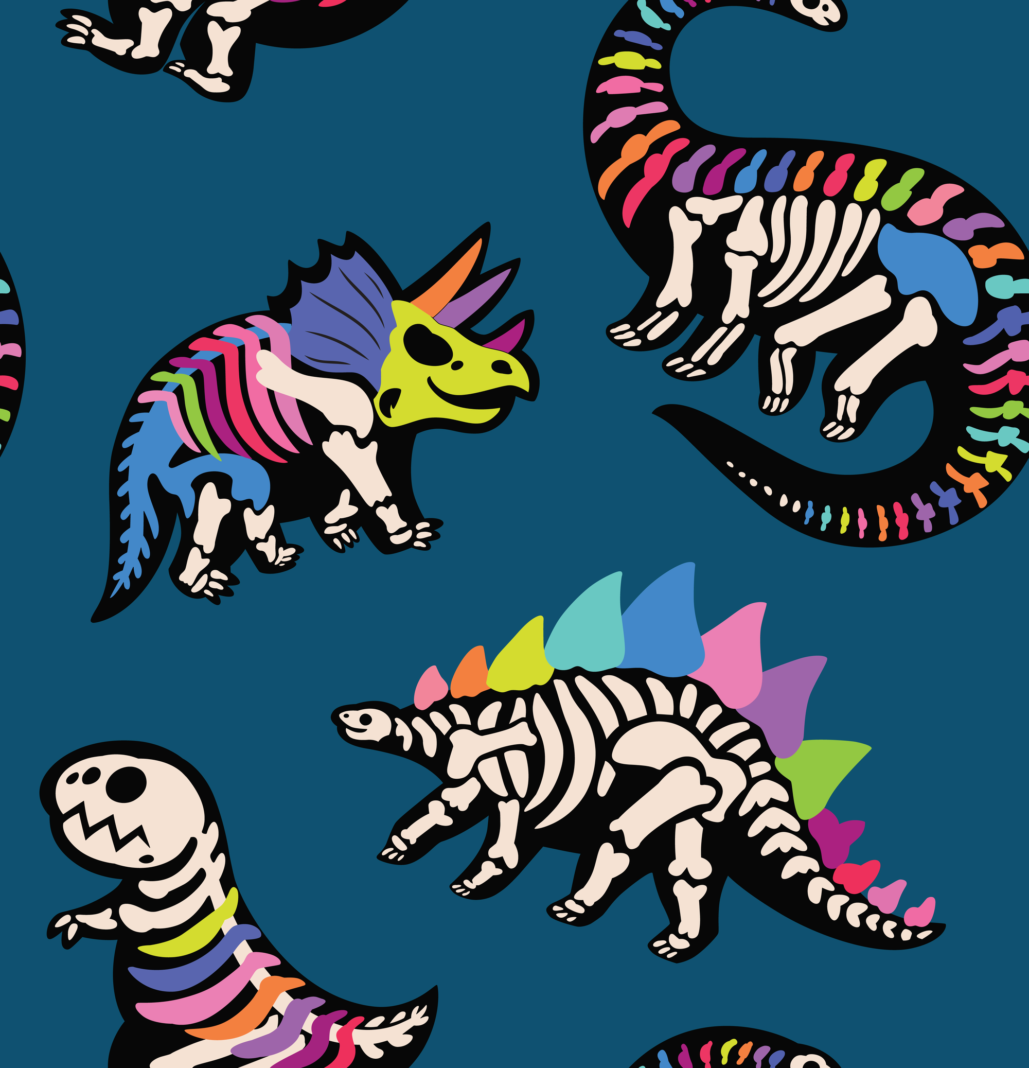 Rainbow Dino Little Locket Leggings