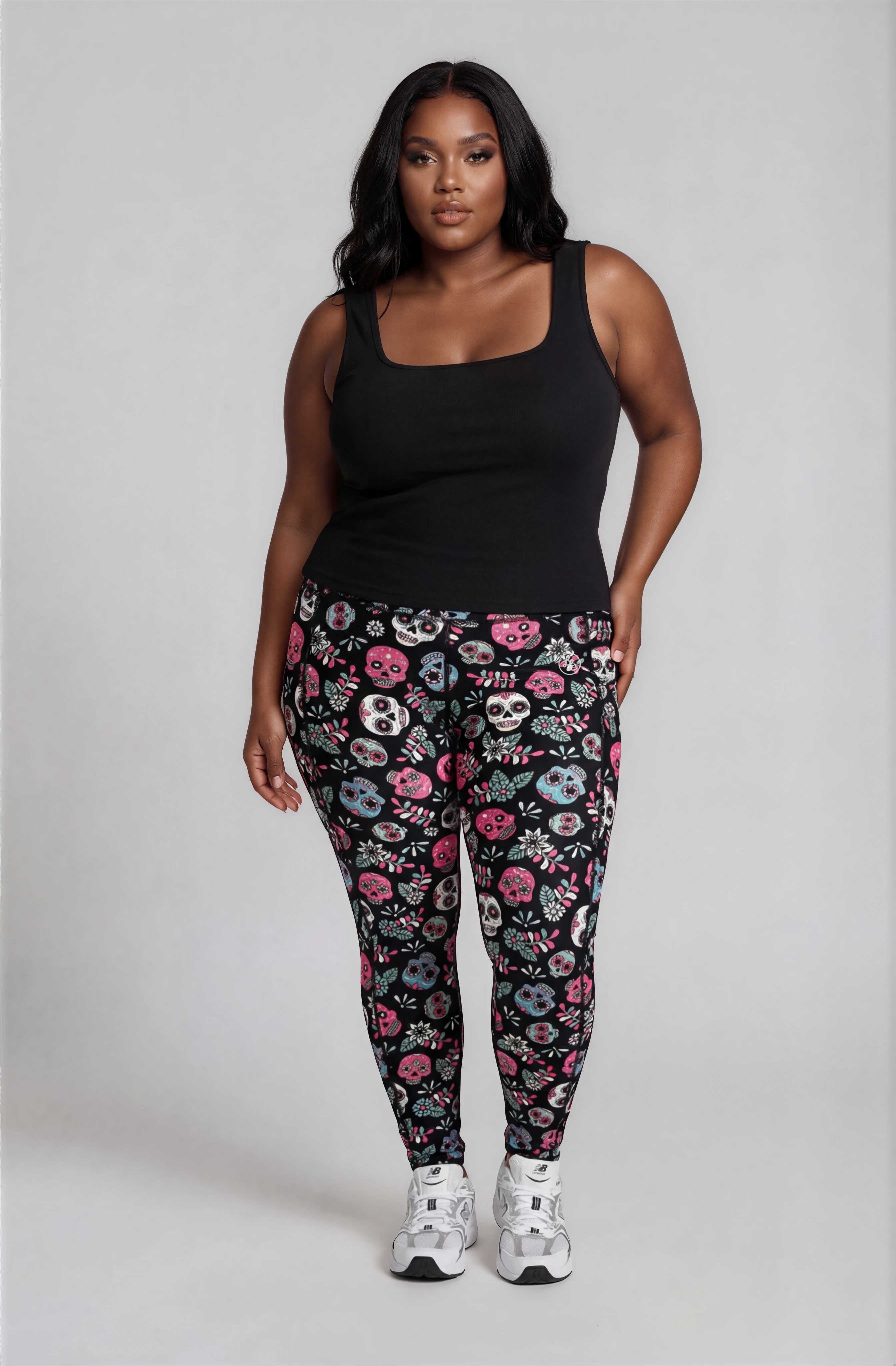 Sugar Rush Skulls Side Pocket ACTIVE Leggings