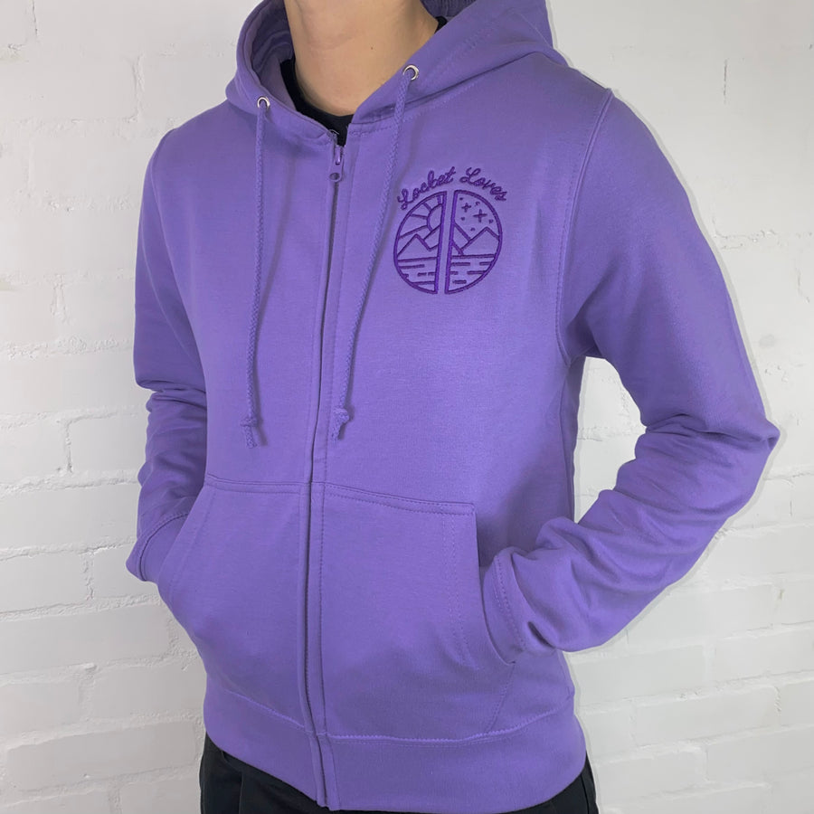 Baby Lavender Equinox Fitted Zipped Hoodie