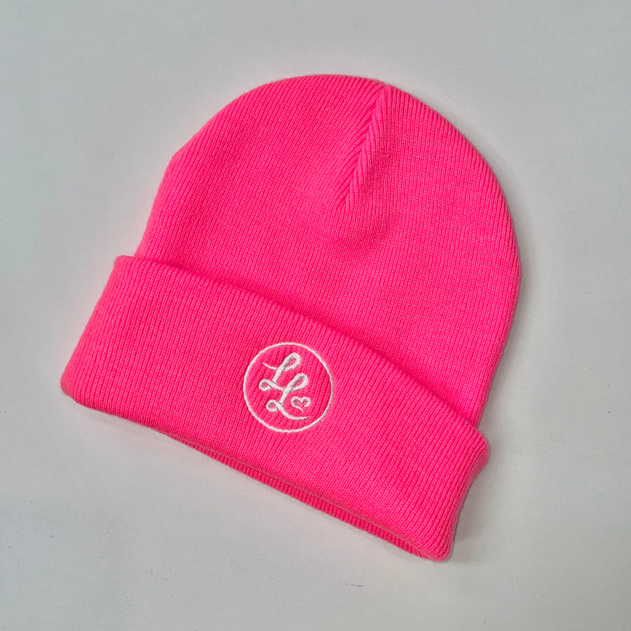 Fluorescent Pink Beanie Hat
