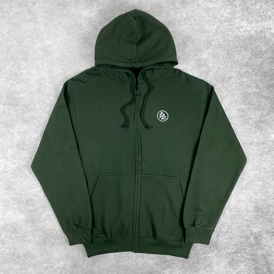 Forest Green Zipped Hoodie