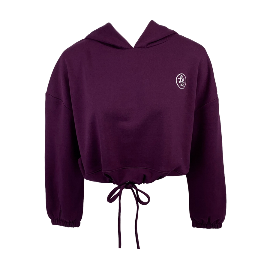 Mulberry Oversized Cropped Hoodie